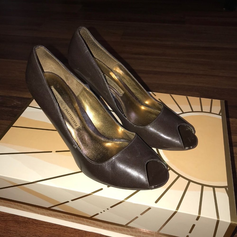 Chinese Laundry Brown Peep Toe Heels